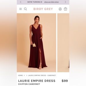 Birdy Grey Laurie Cabernet Chiffon Dress